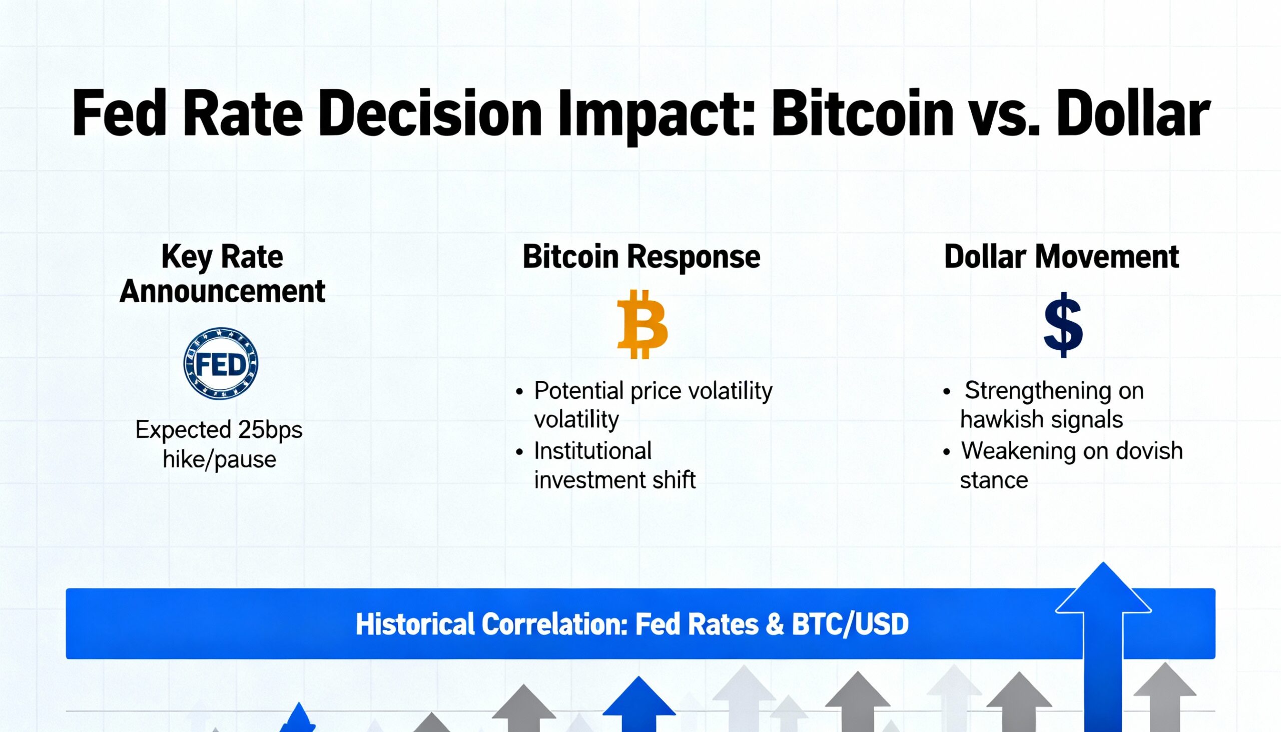 Bitcoin and the dollar brace for impact as the Fed delivers its key rate decision