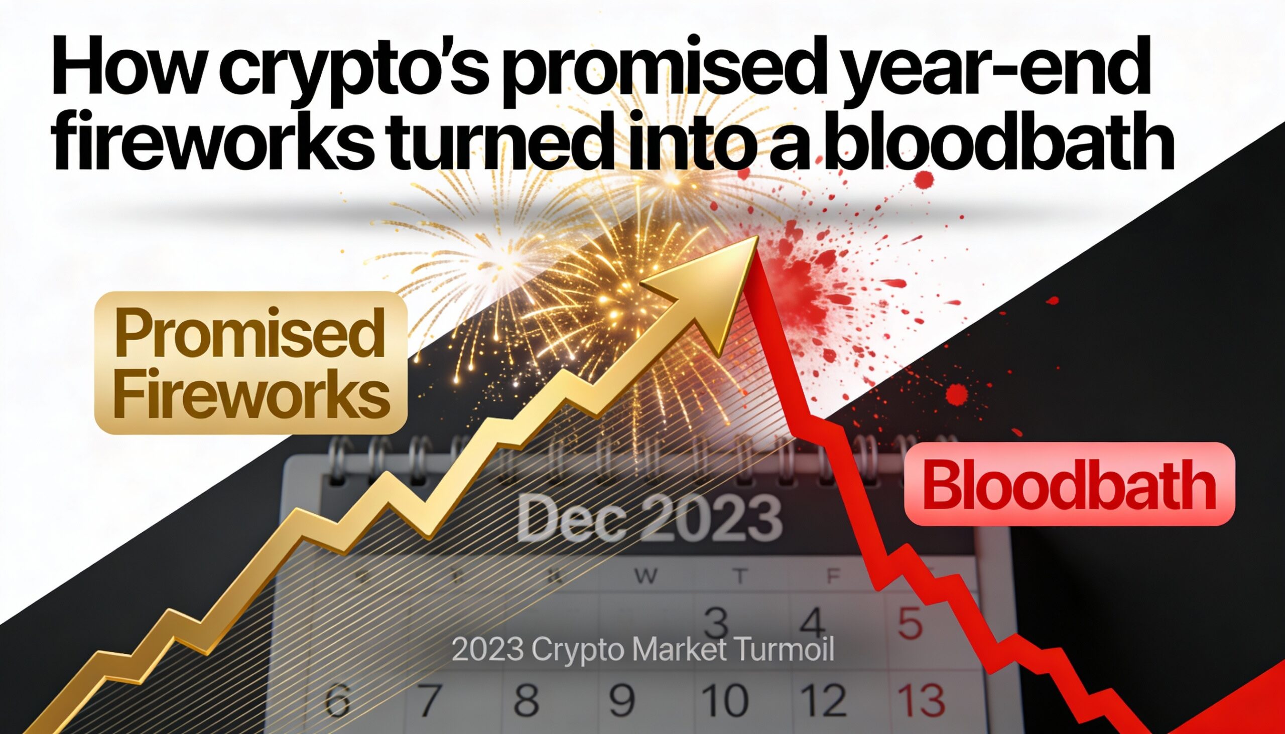 What was expected to be a year-end crypto surge ends in sharp losses