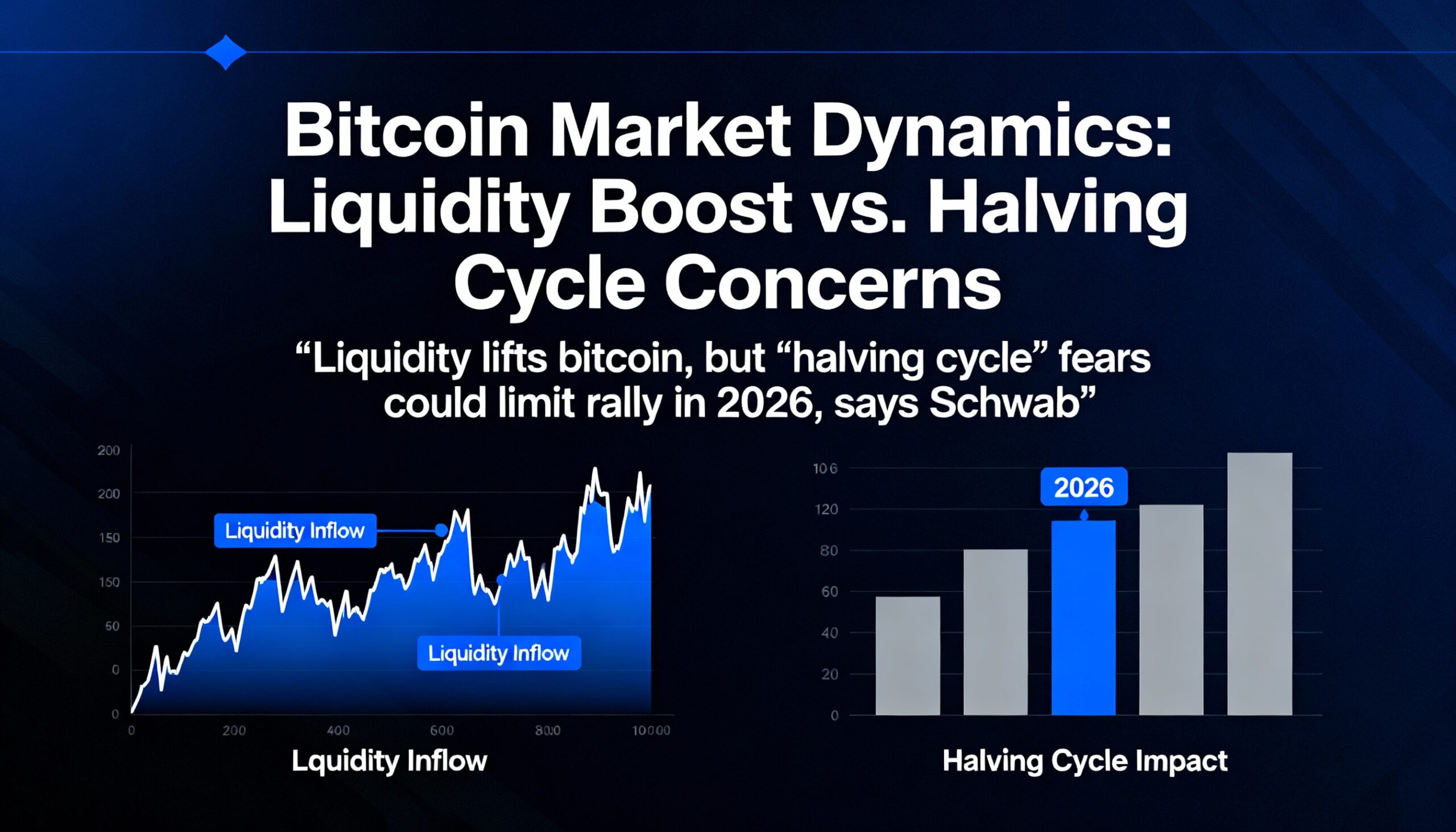 Liquidity boosts Bitcoin, but fears over the ‘halving cycle’ may cap gains in 2026, according to Schwab.