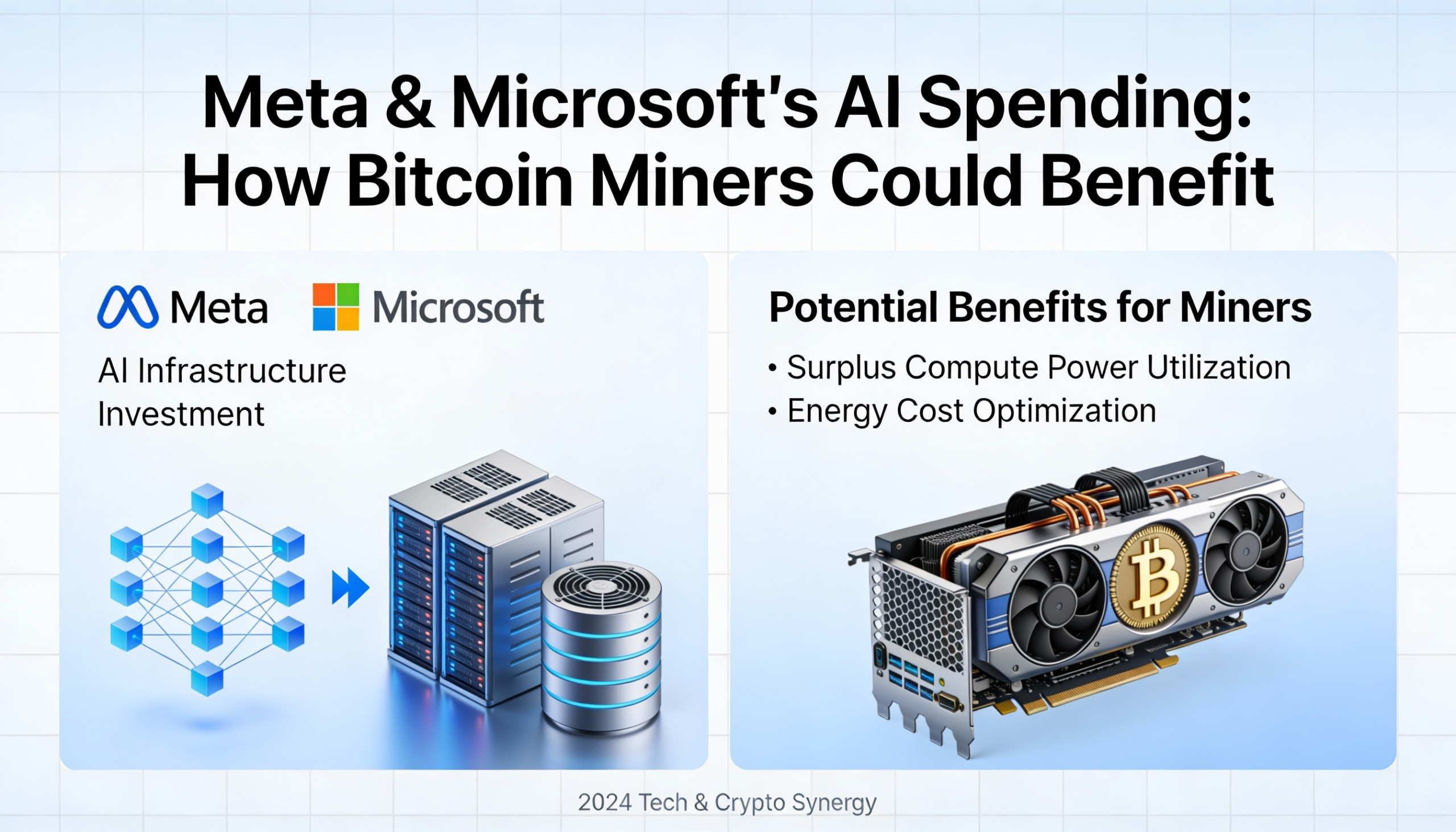 Meta, Microsoft boost AI outlays, opening new opportunities for bitcoin miners.