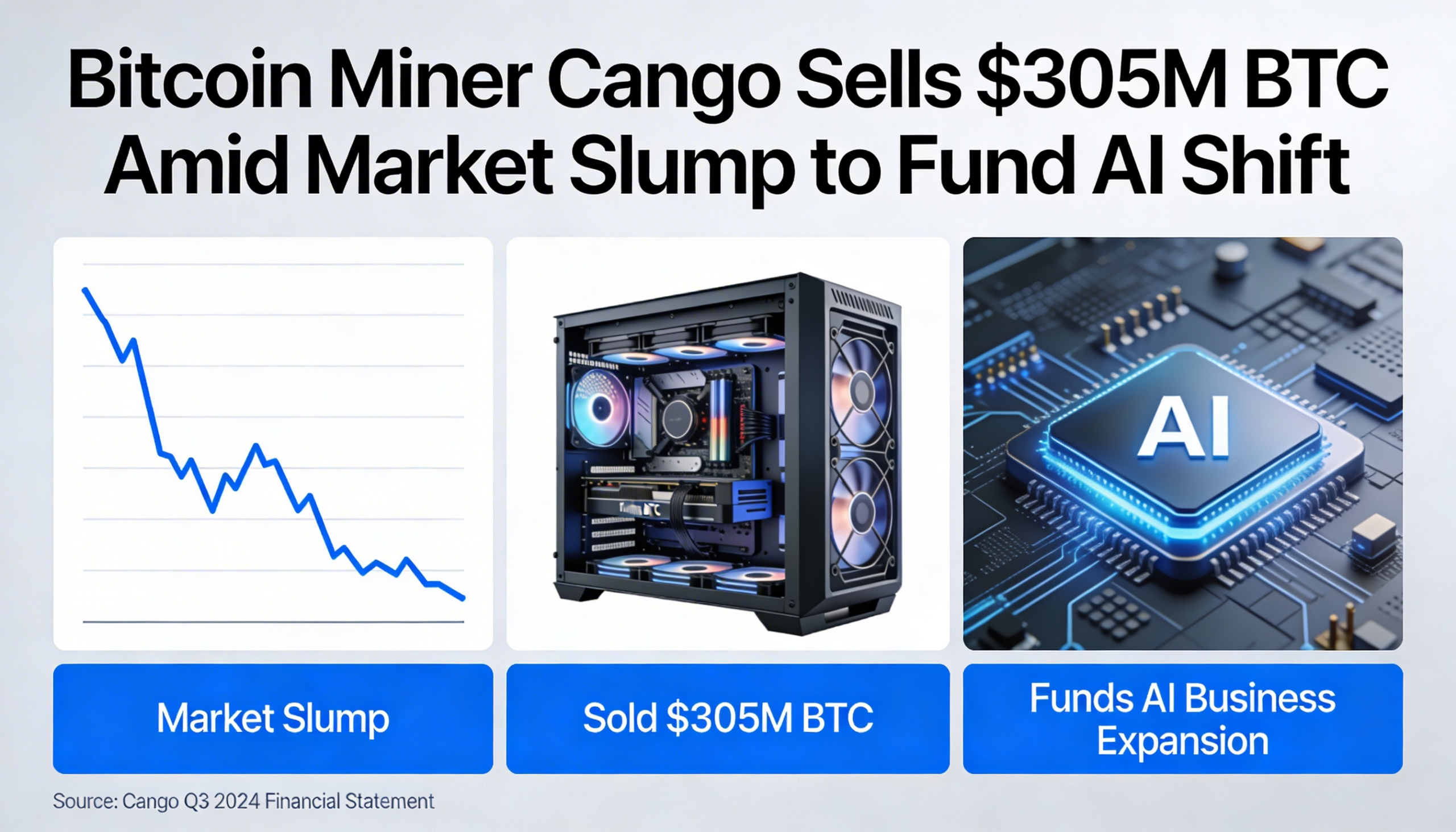 Amid falling crypto prices, Cango sold $305 million in bitcoin to accelerate its AI strategy.