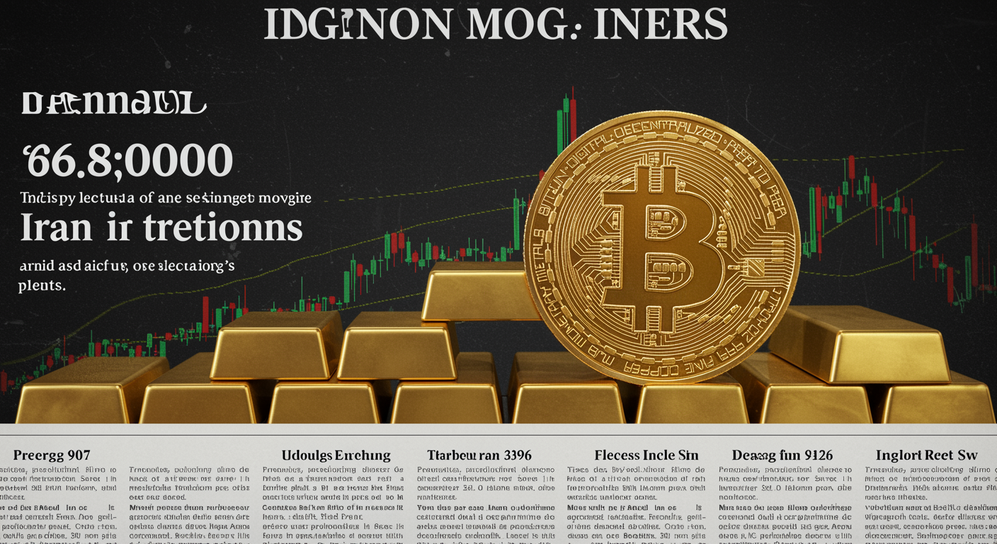 Freepik  Newspaperstyle Photo Of Bitcoin Near 68000 And Ris  44106