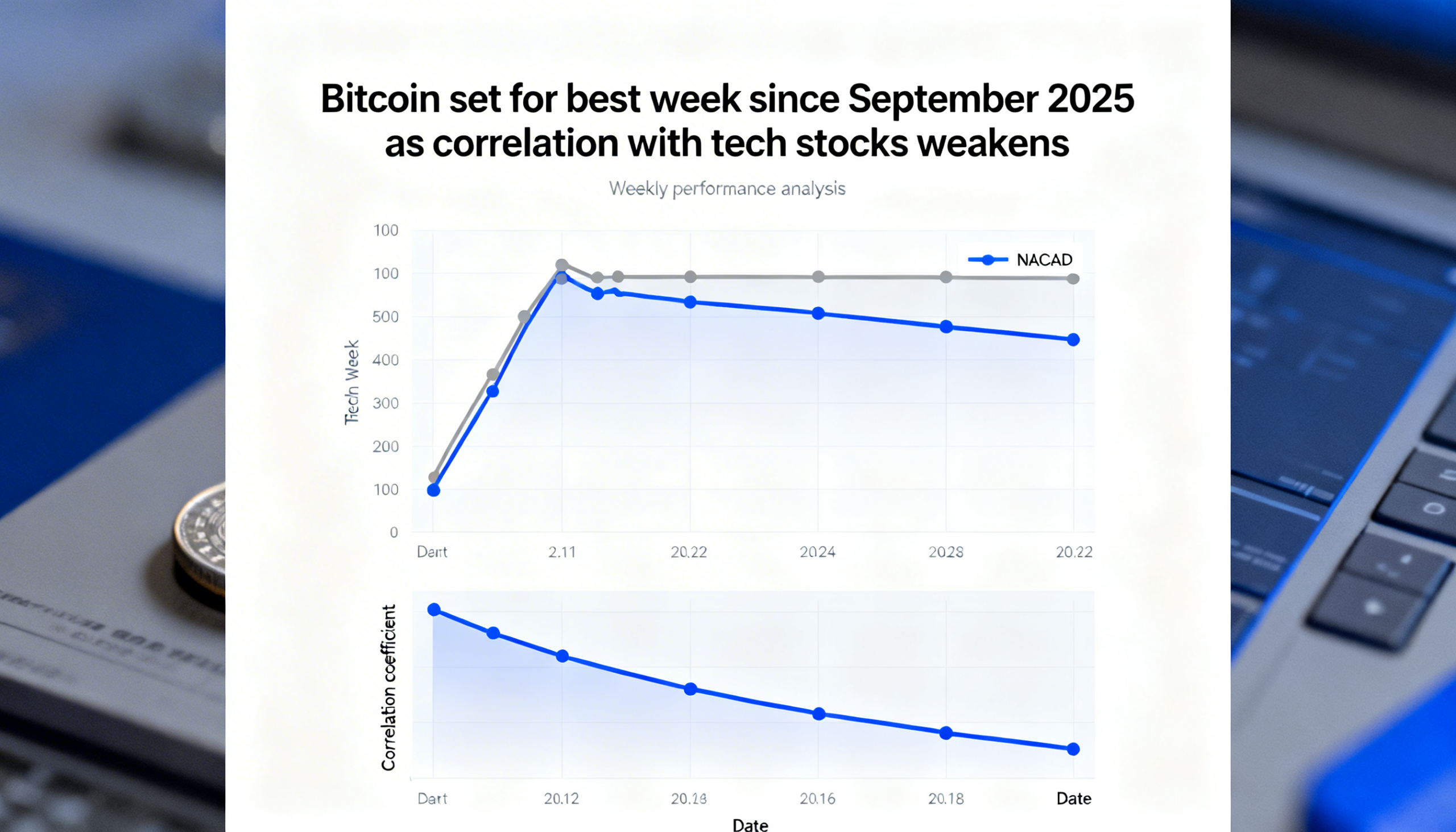 Bitcoin Set for Biggest Weekly Rally Since Sept. 2025 While Tech Stock Correlation Weakens
