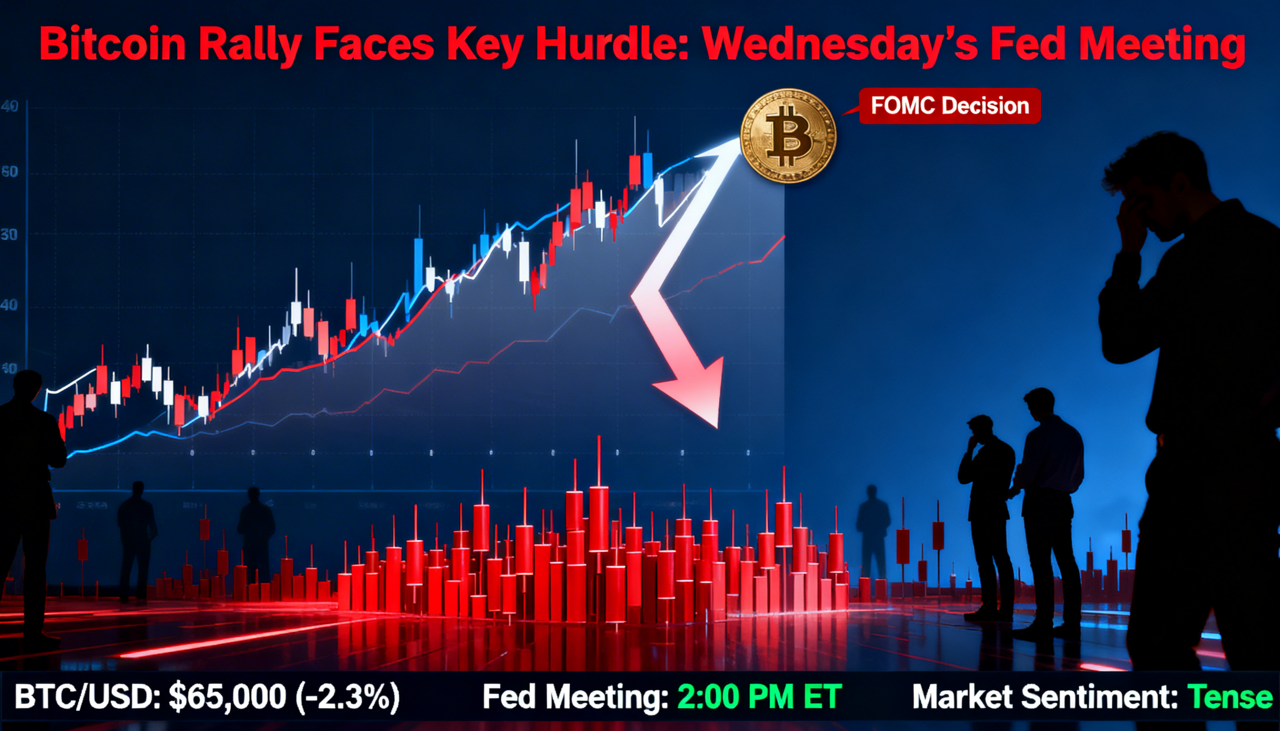 Wednesday’s Fed meeting poses a major hurdle for bitcoin’s ongoing rally.