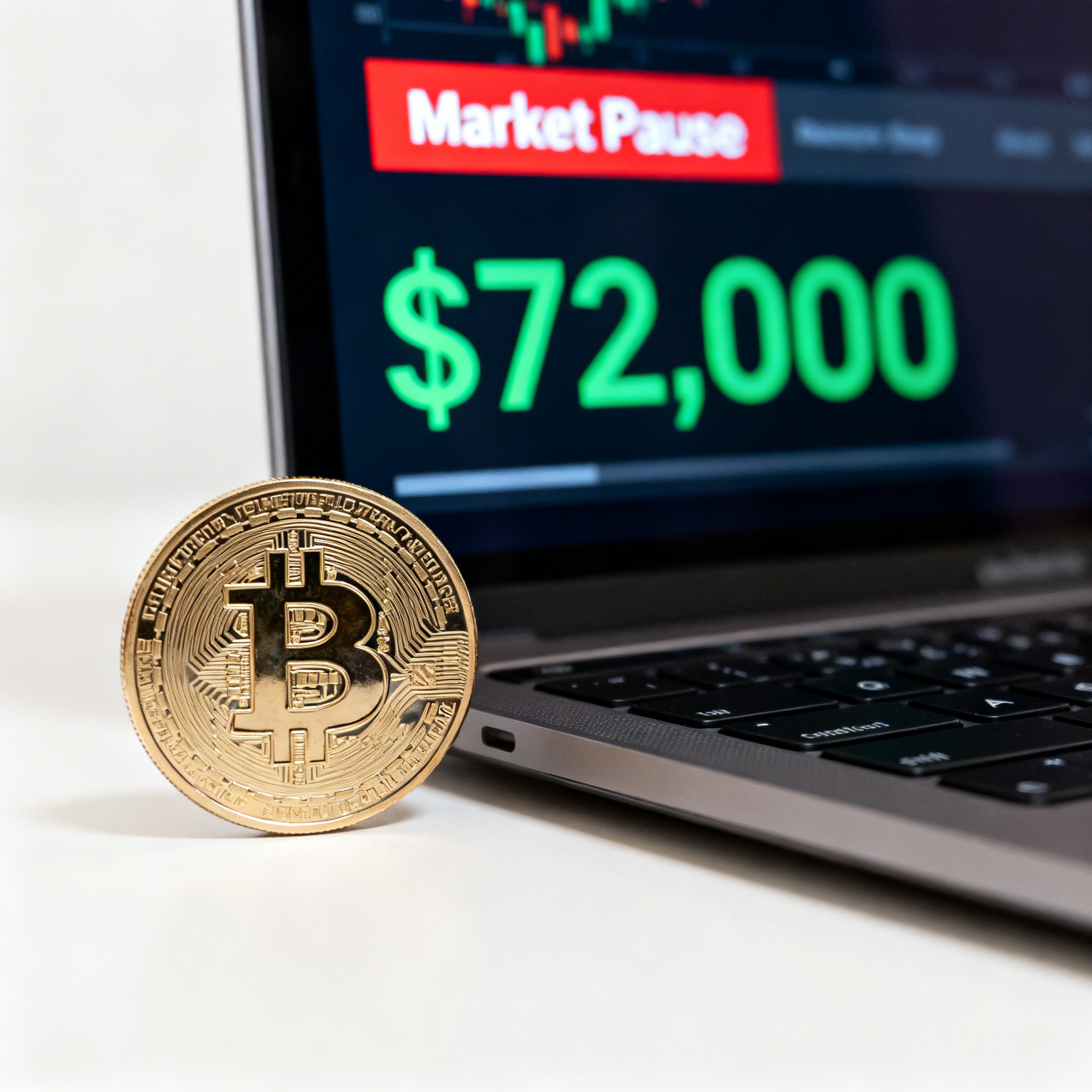 Bitcoin trades above $72,000 as the crypto market pauses to consolidate after the breakout.