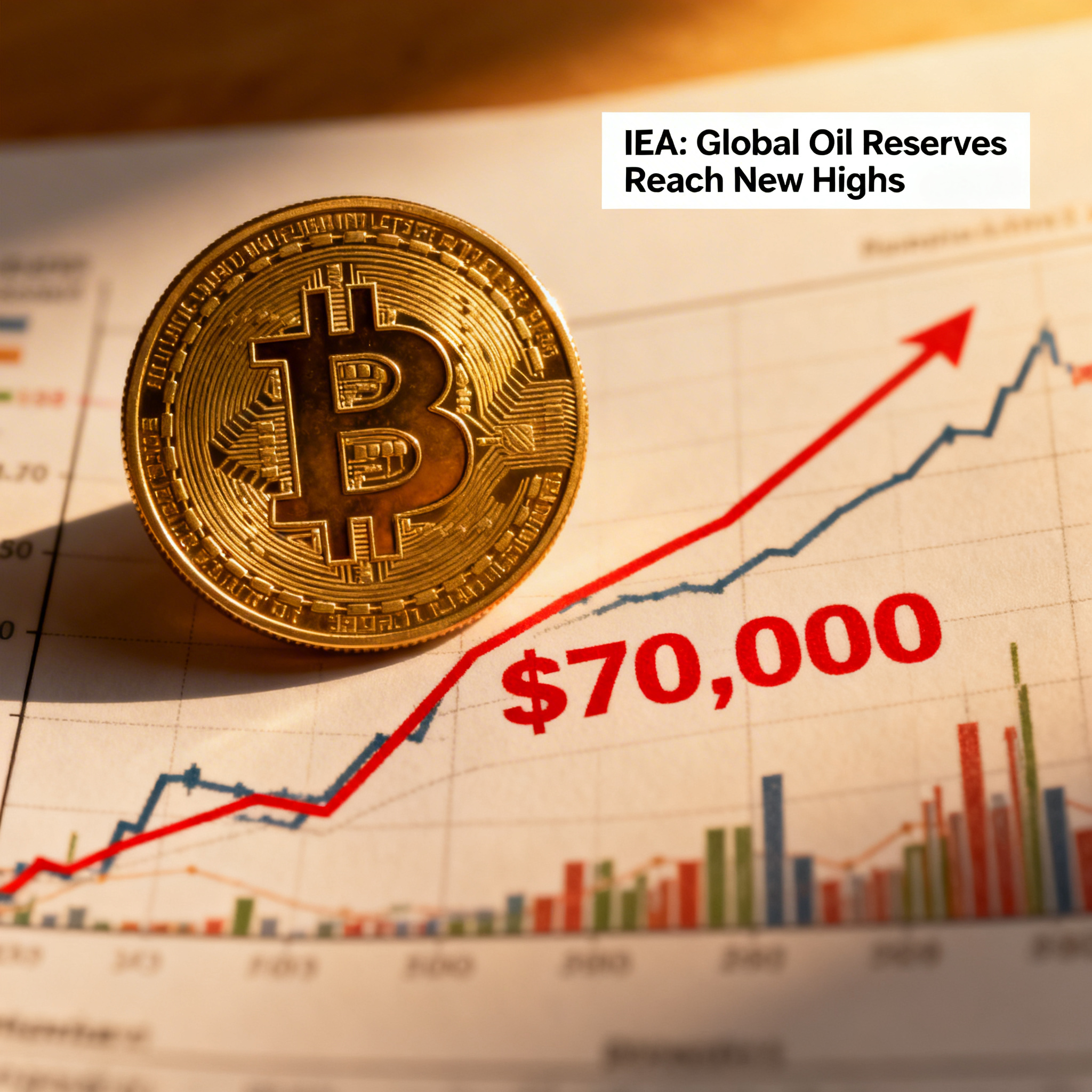 Bitcoin holds the $70,000 level as the International Energy Agency moves toward its largest oil reserve release ever.
