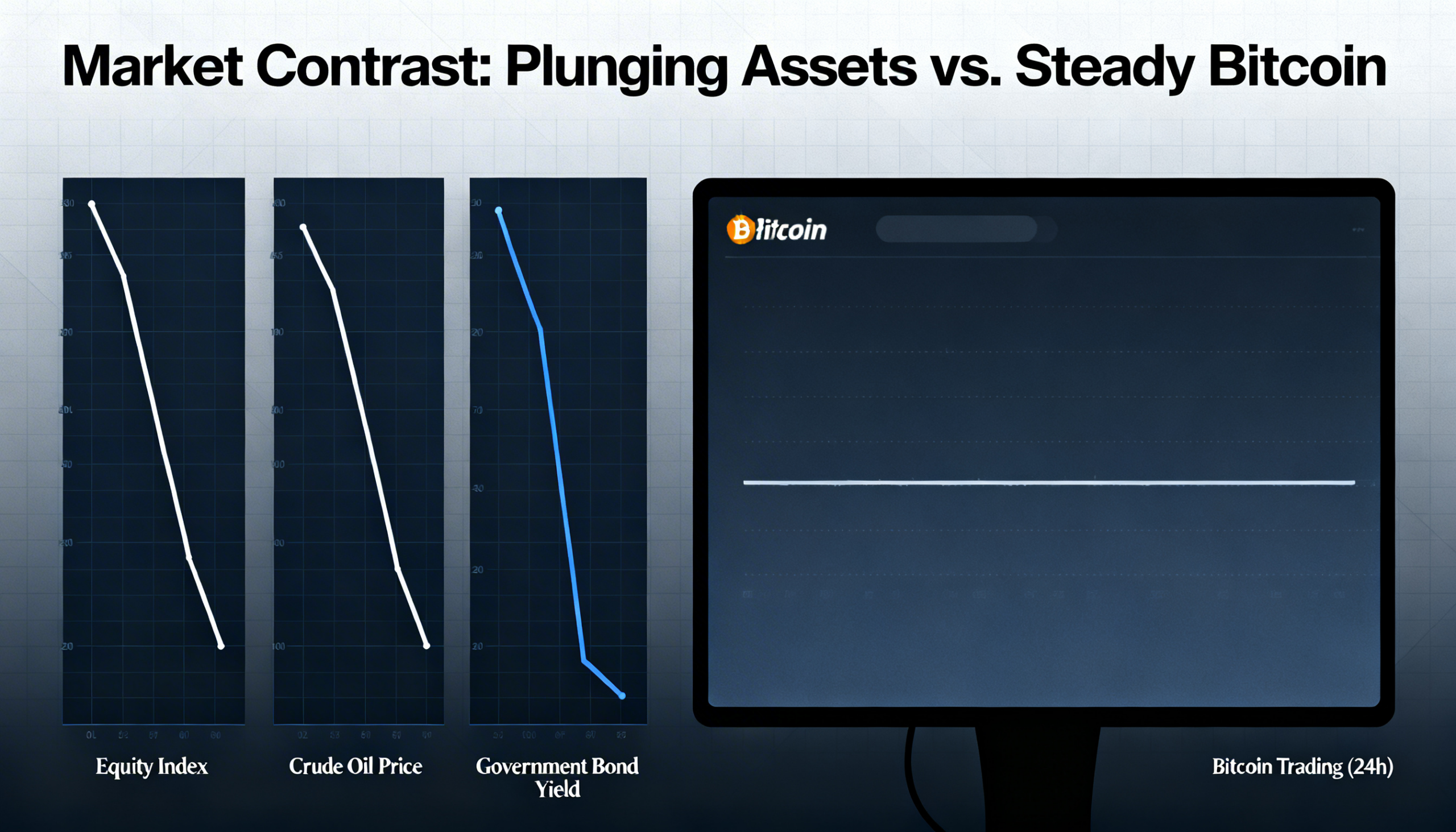 While equity, oil and bond markets reel, bitcoin traders appear unshaken.