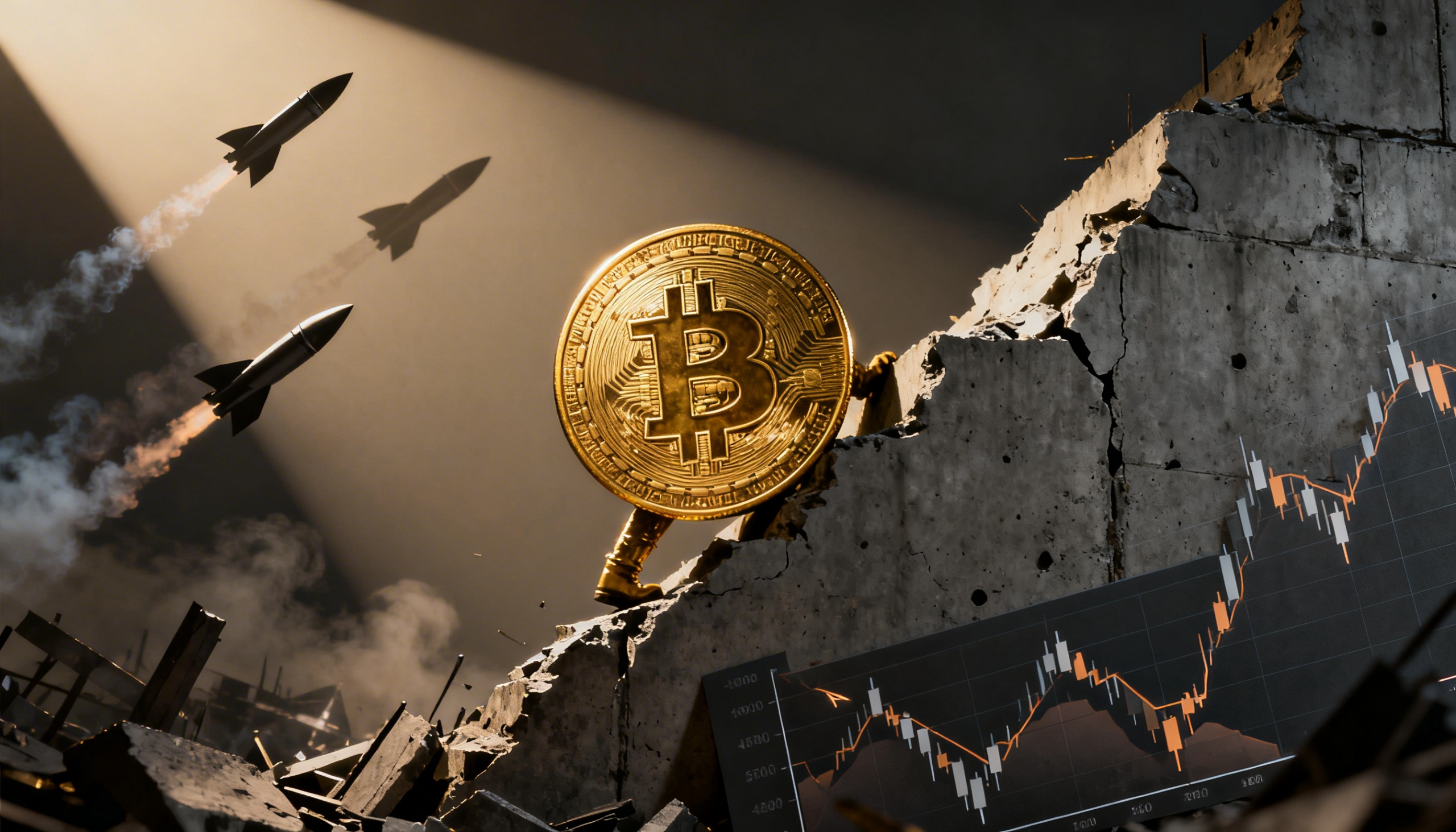 Bitcoin extends gains amid mounting Iran‑related risk and declining stock markets, defying bearish sentiment.