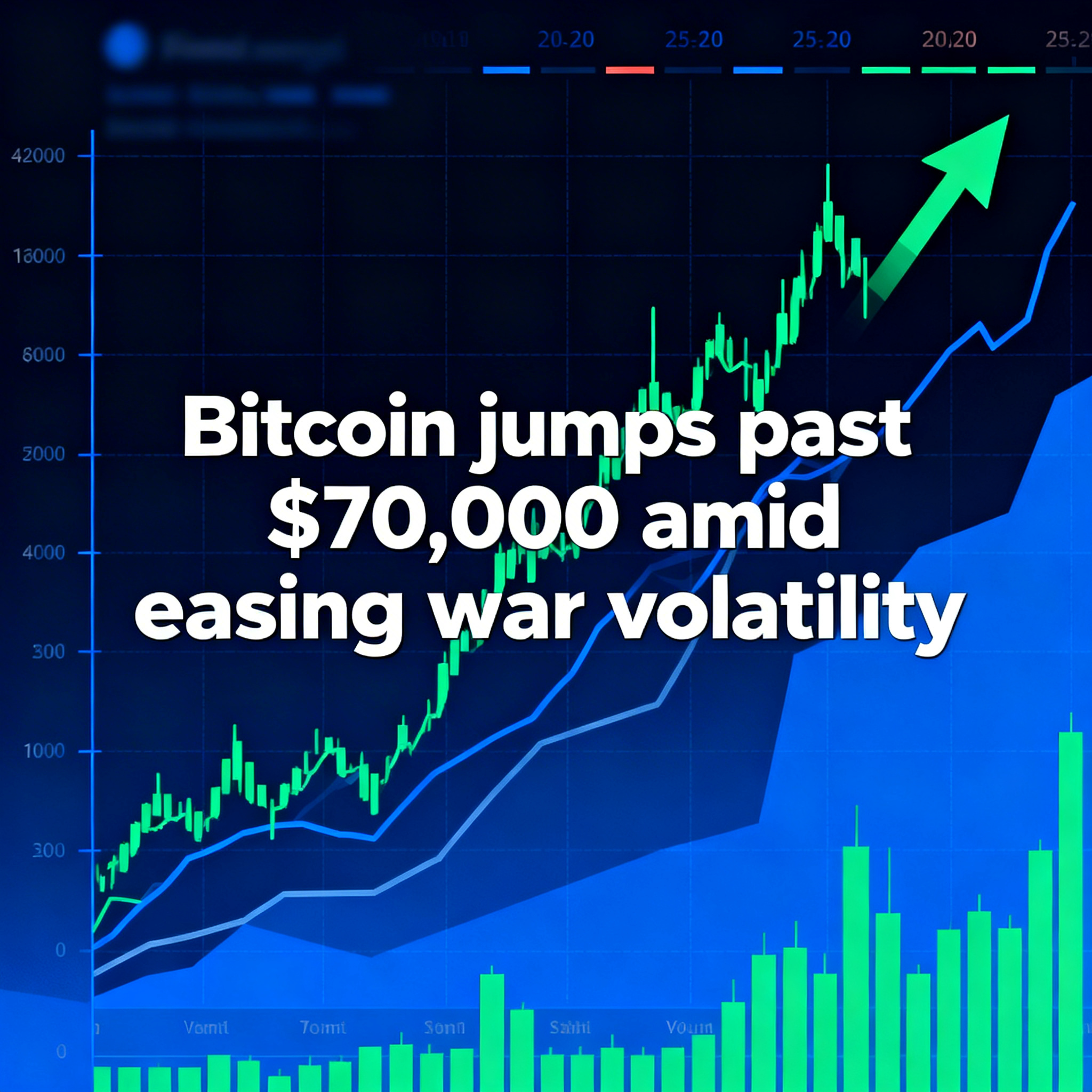 Bitcoin rallies beyond $70,000 with geopolitical volatility losing momentum.