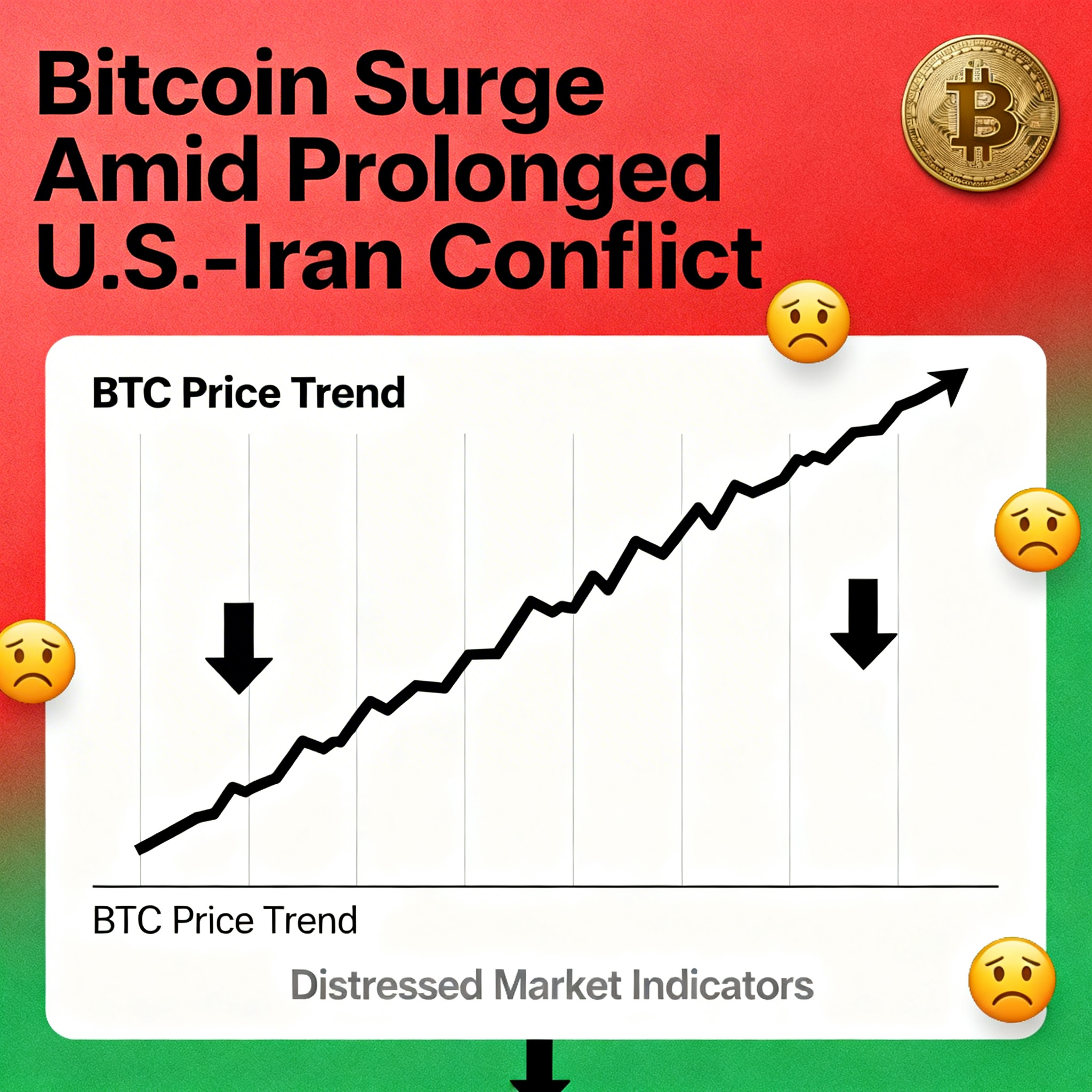 A drawn-out U.S.–Iran standoff could ultimately boost Bitcoin the most.