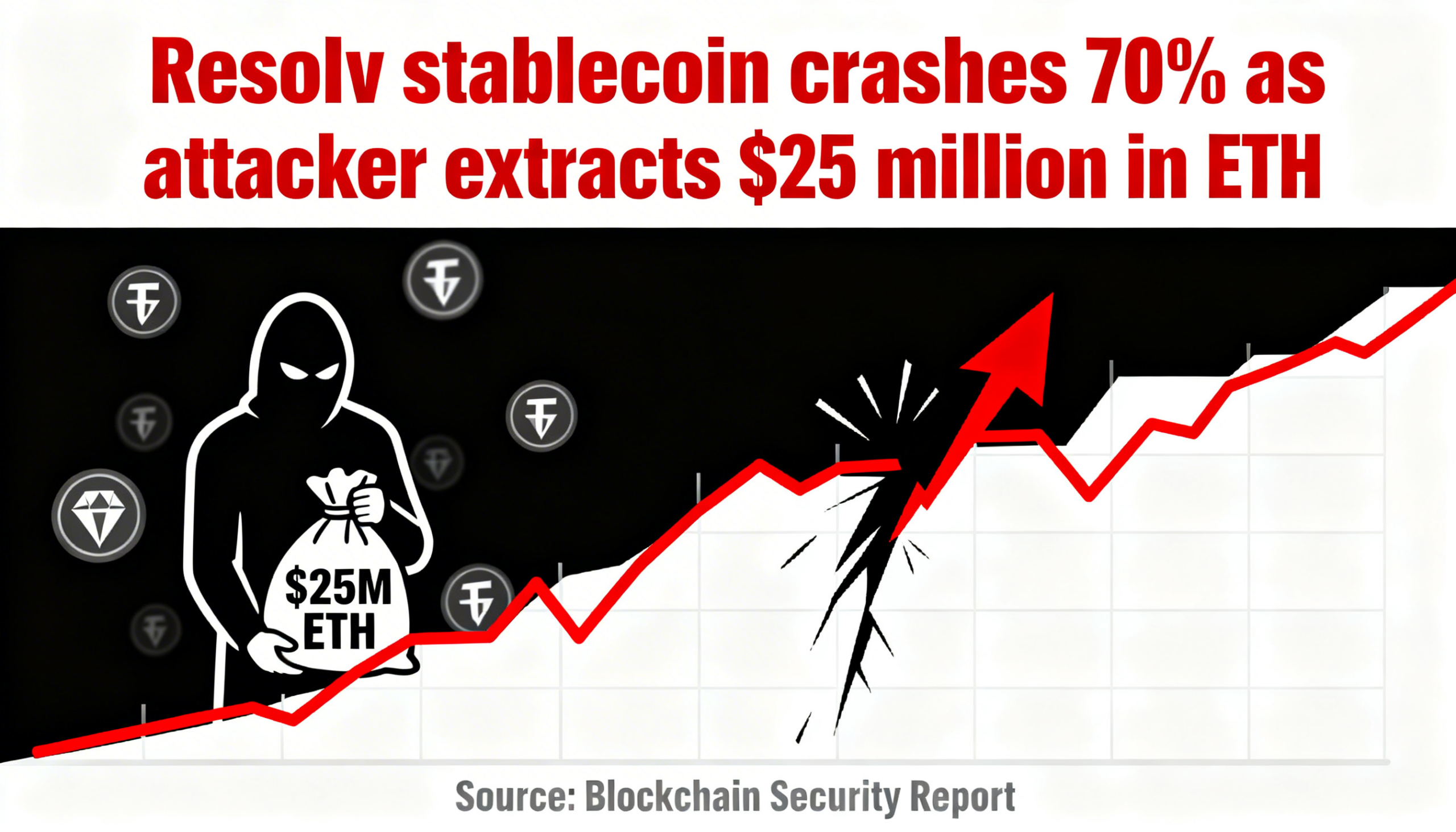 Resolv stablecoin tumbles 70% following $25 million ETH exploit