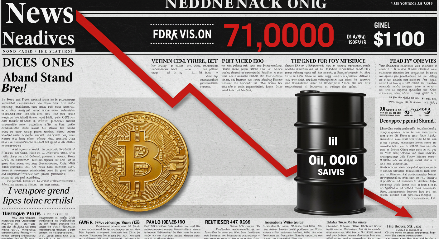 Bitcoin hovers above $71K as oil dips below $100 amid U.S. 15-point plan to ease Iran tensions.