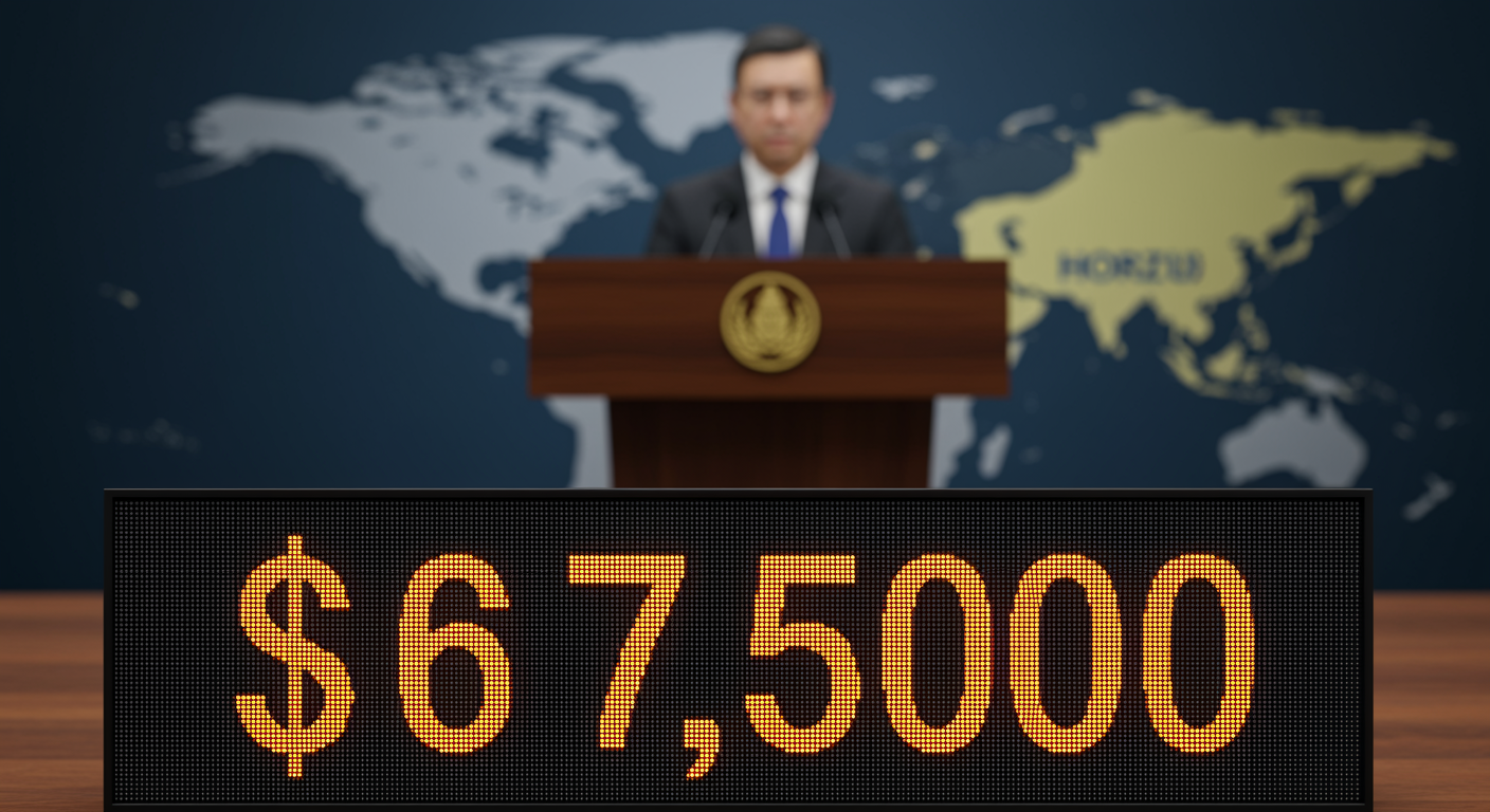 Bitcoin remains supported near $67,500 as Trump indicates a possible end to the Iran war despite Hormuz remaining blocked