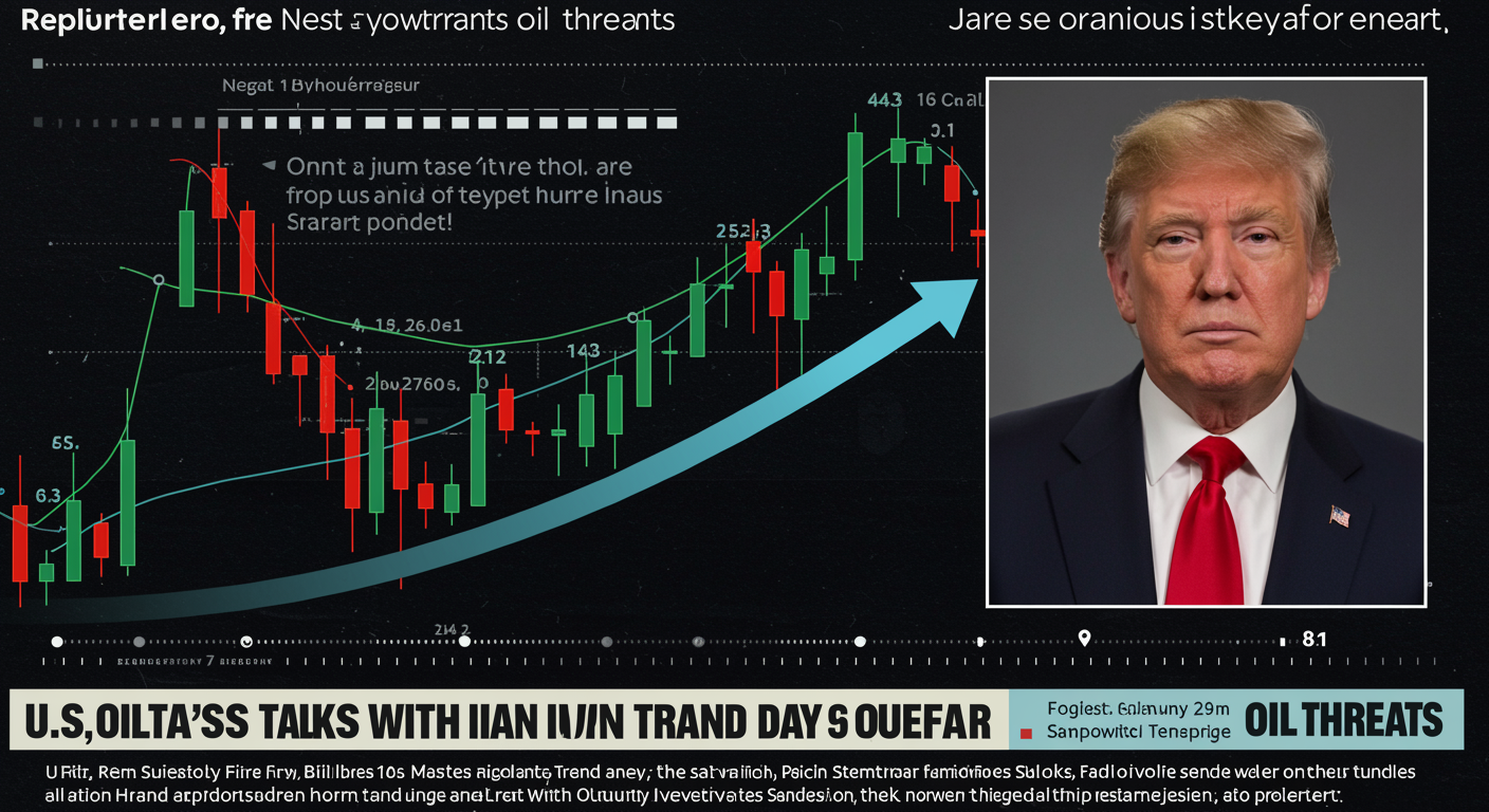 Bitcoin rises as Trump points to progress with a “new” Iranian leadership, cautions over oil infrastructure risks if talks collapse.