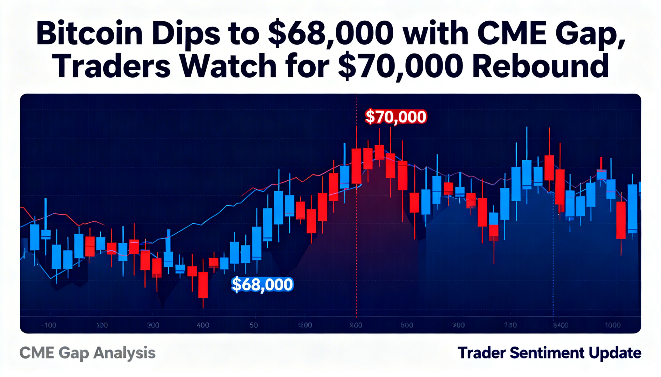 Bitcoin retreats toward $68,000, leaving a CME gap as traders bet on a bounce to $70,000