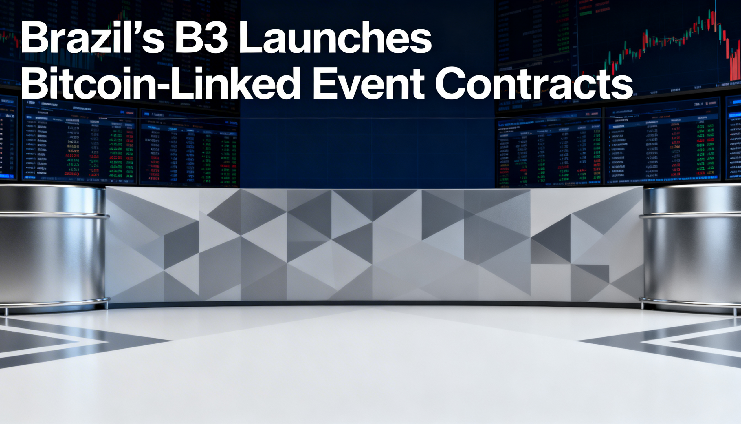 Freepik A Financial Headline About Brazils B3 Launching Bitcoinlinked Event Contracts Sleek Stock Exchange Backdrop 0022