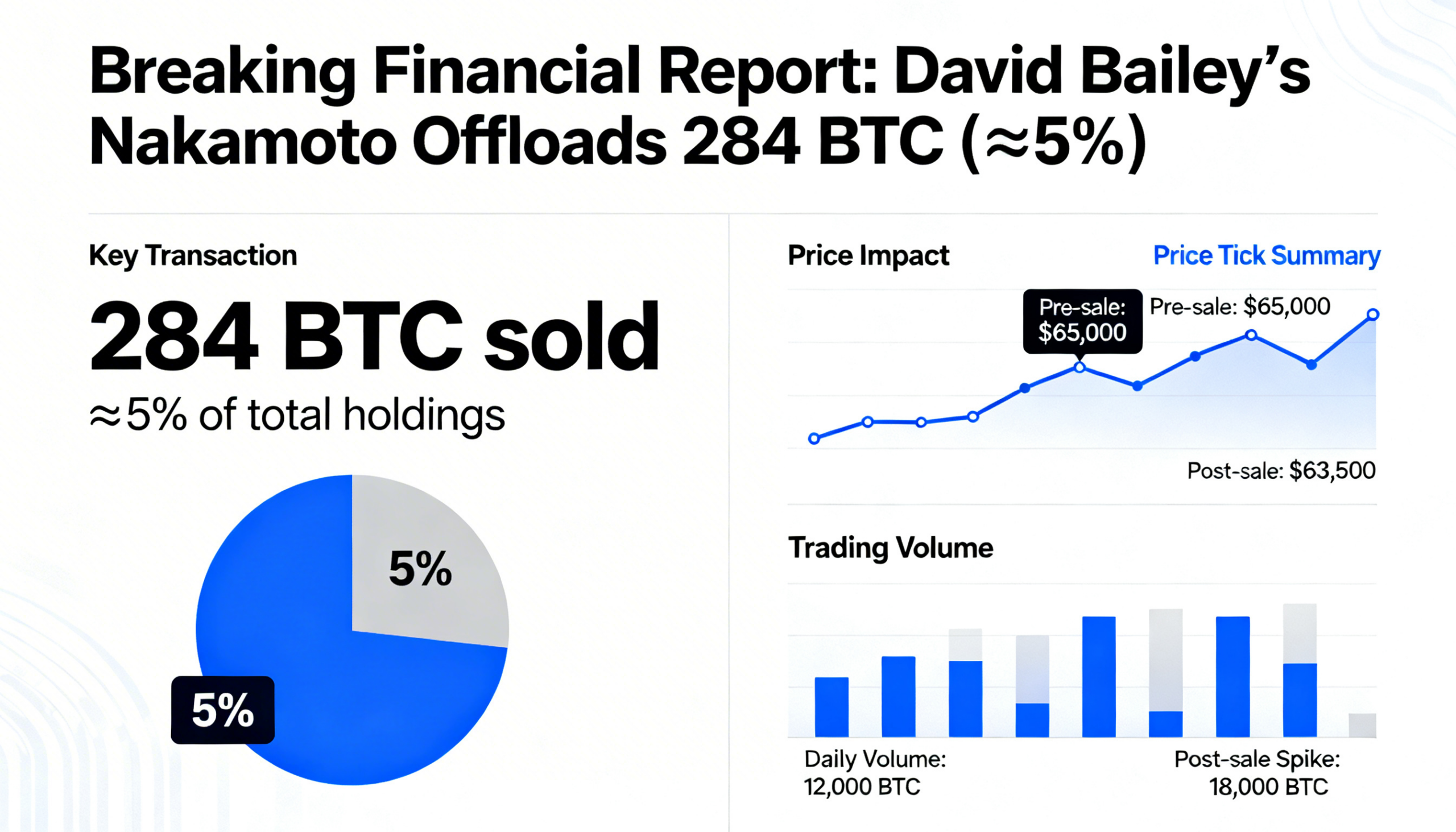 Nakamoto dumps 284 BTC, paring nearly 5% of its bitcoin reserves under David Bailey