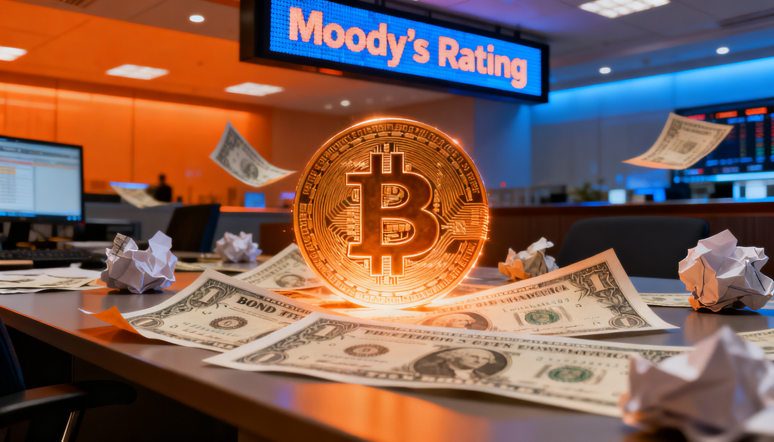 Moody’s rates a historic crypto bond, marking bitcoin’s entry into public debt markets.
