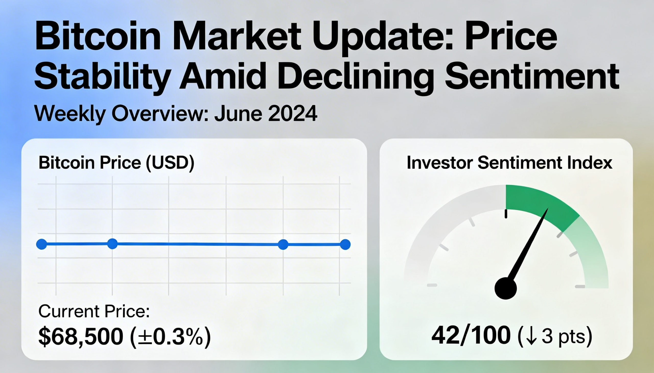Bitcoin trades steadily as market sentiment reaches its most negative levels since the Iran conflict began.