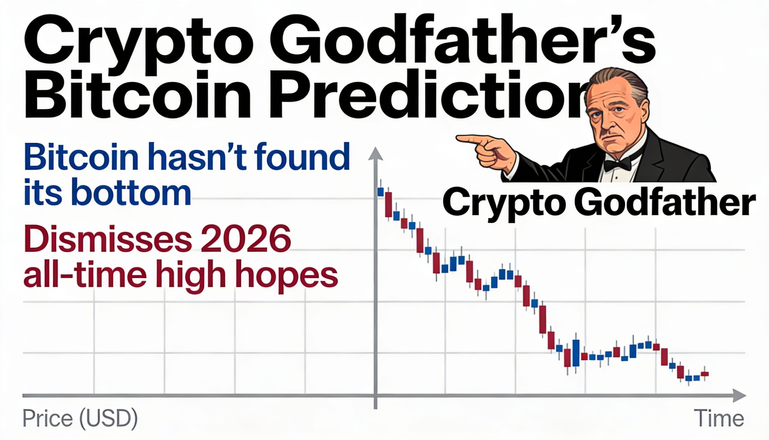 No bottom yet for Bitcoin, says ‘Crypto Godfather,’ casting doubt on any all-time high in 2026.