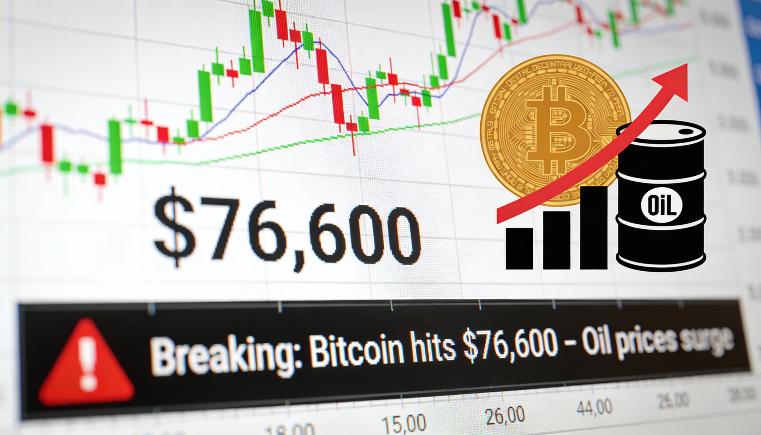 Bitcoin eases to $76,600 as geopolitical risks tied to Iran and oil strength curb the rally.
