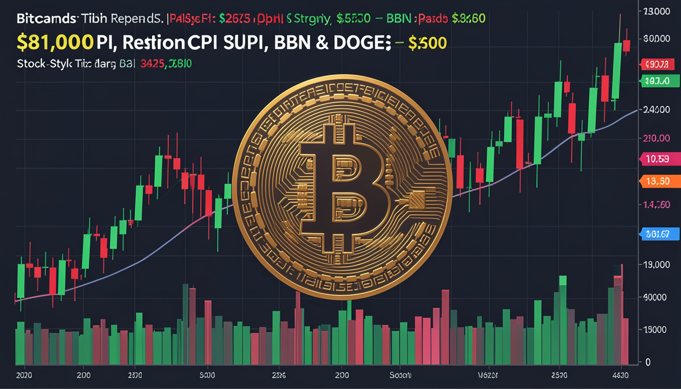 Bitcoin trades above $81,000 post-CPI surprise, with BNB and DOGE emerging as top performers among large-cap tokens