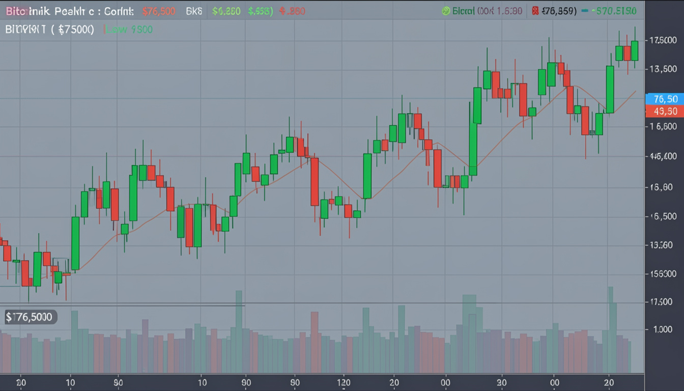Bitcoin trades flat around $76,500 as muted sentiment tracks macro outlook