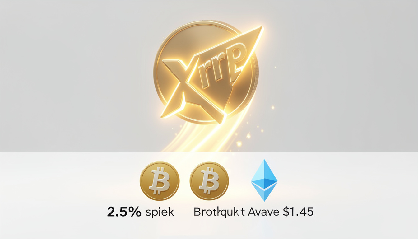 XRP climbs 2.5%, beating Bitcoin and Ether as it pushes beyond $1.45 resistance.