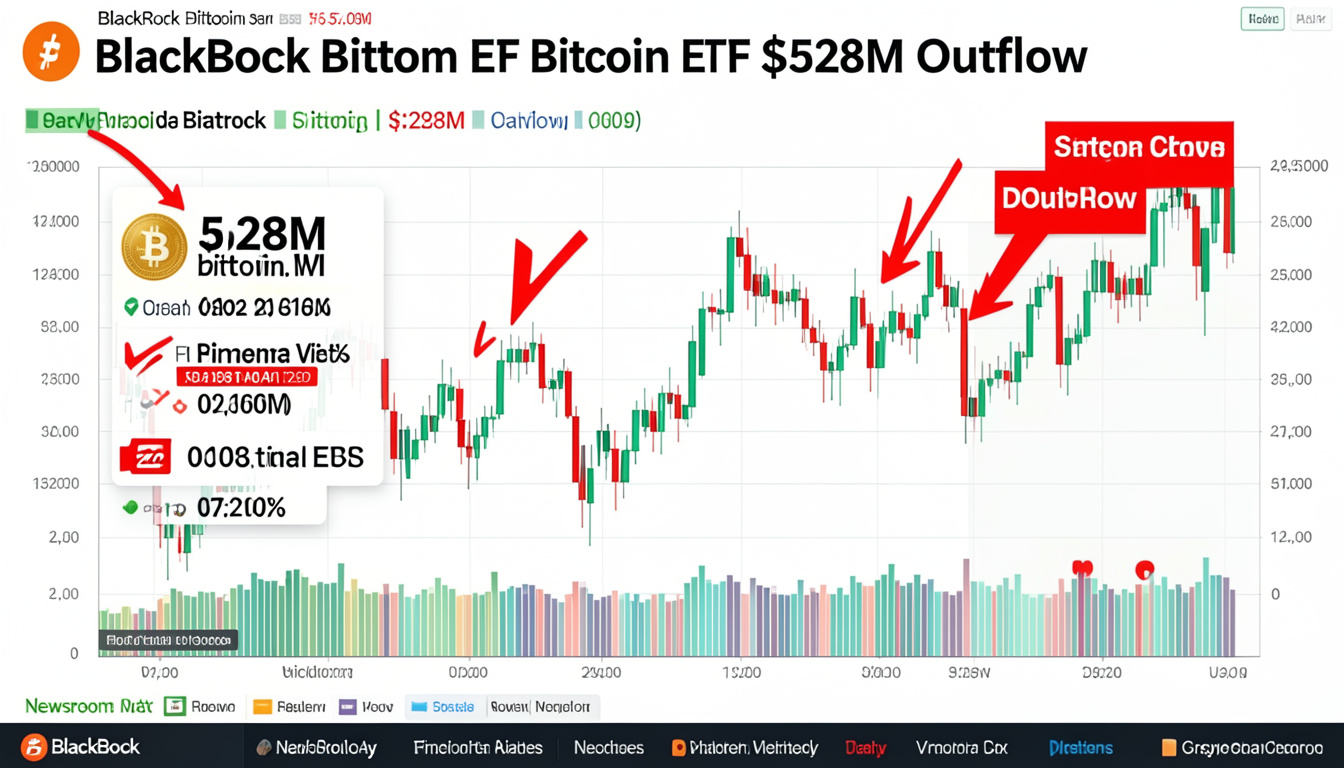 BlackRock saw $528 million leave its bitcoin ETF in a single day, registering the second-largest outflow on record for the fund.