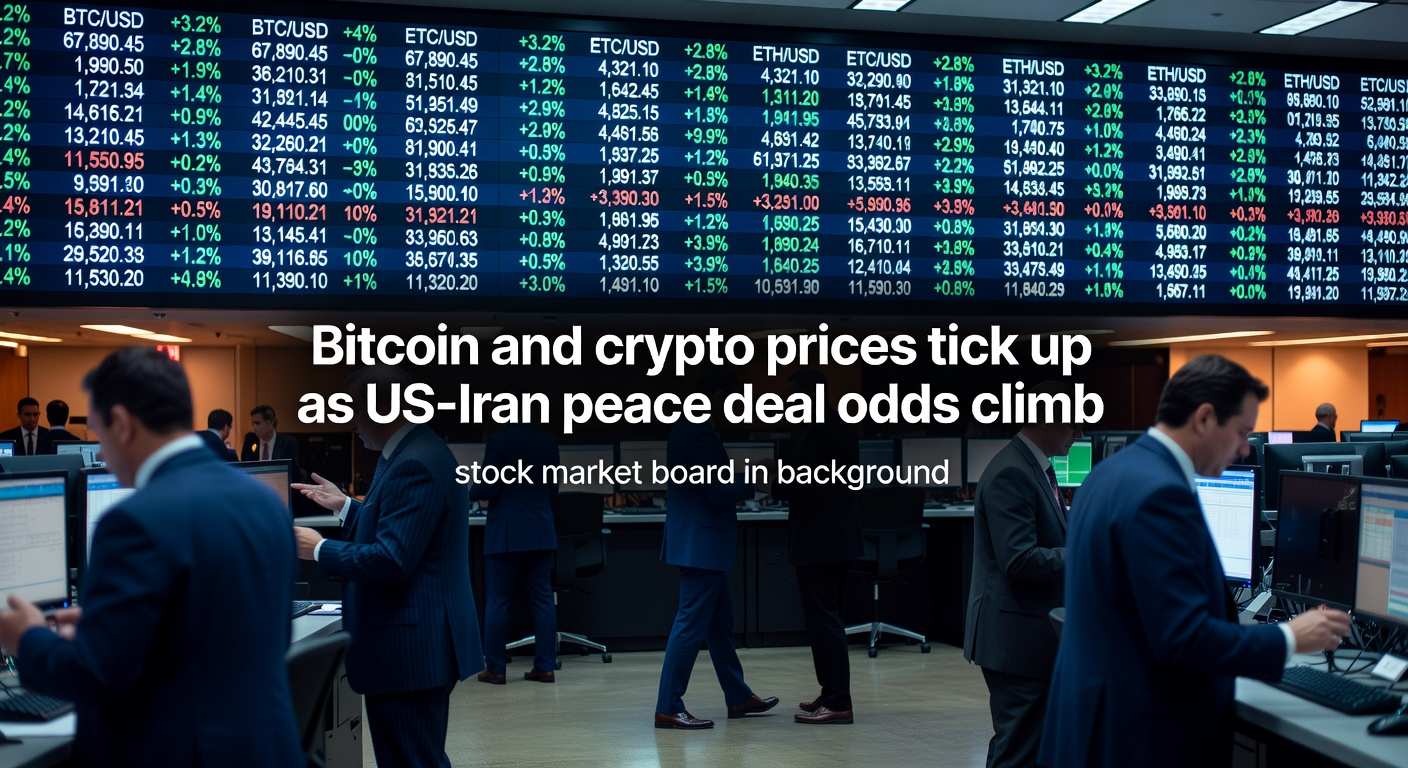 Bitcoin climbs alongside broader crypto market on rising US-Iran peace expectations