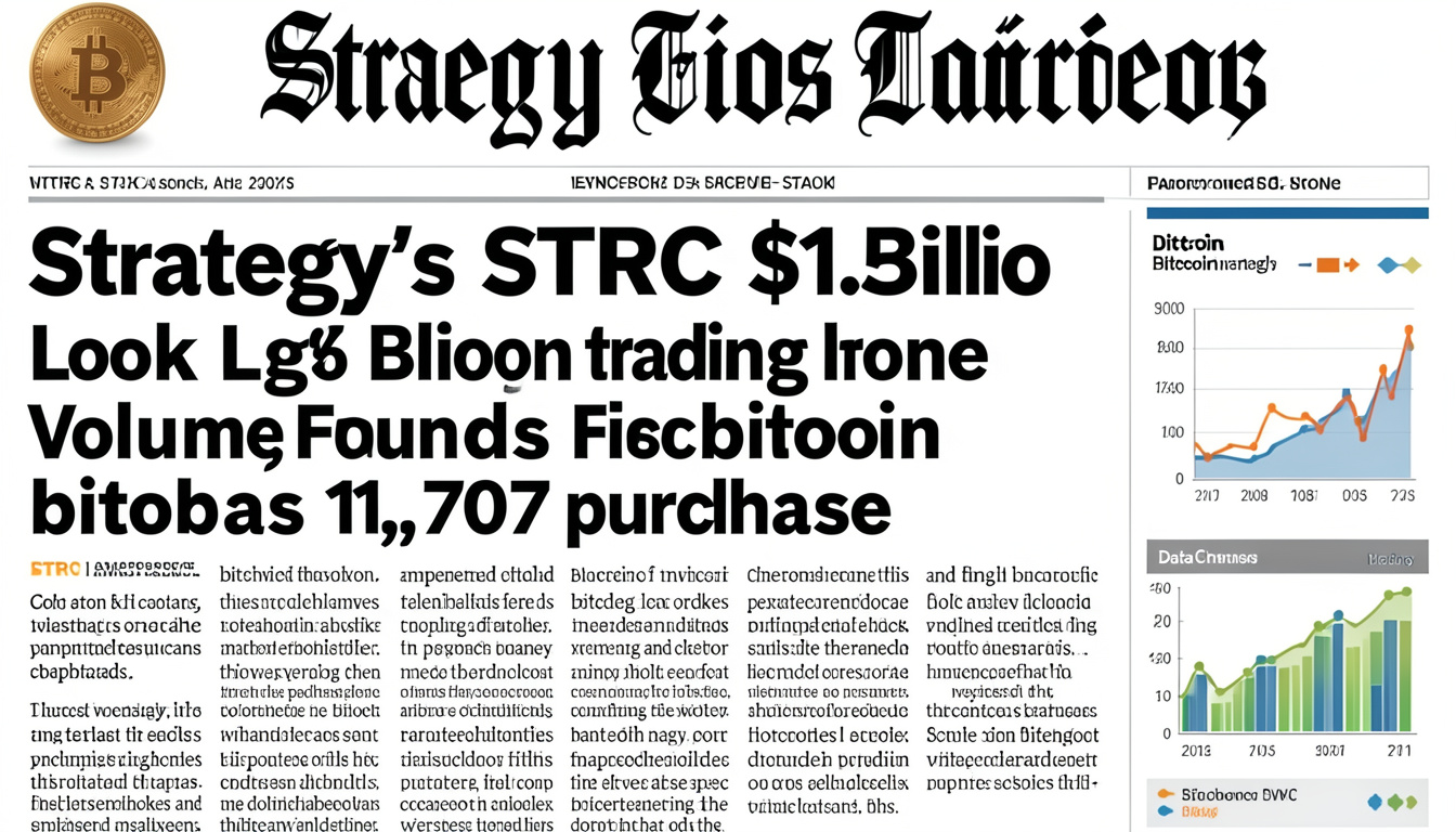 Strategy’s STRC posts $1.5 billion in trading activity, funding the acquisition of 11,707 BTC.
