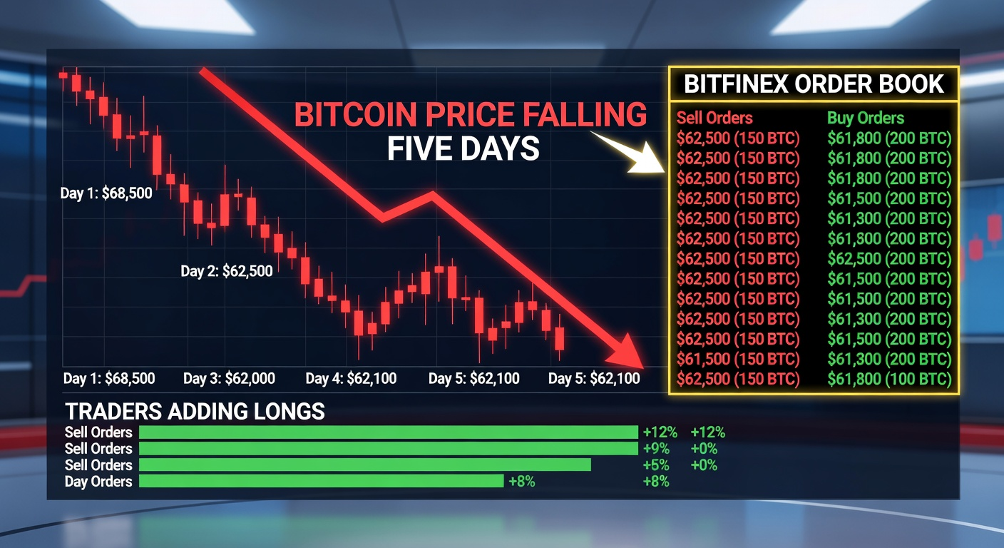During Bitcoin’s recent five-day drop, Bitfinex traders doubled their bullish stance, sending long positions to the highest level in 2.5 years.