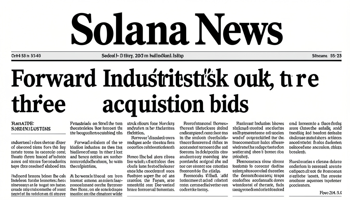 Solana News: Forward Industries Comes Up Empty After Multiple Solana Acquisition Attempts