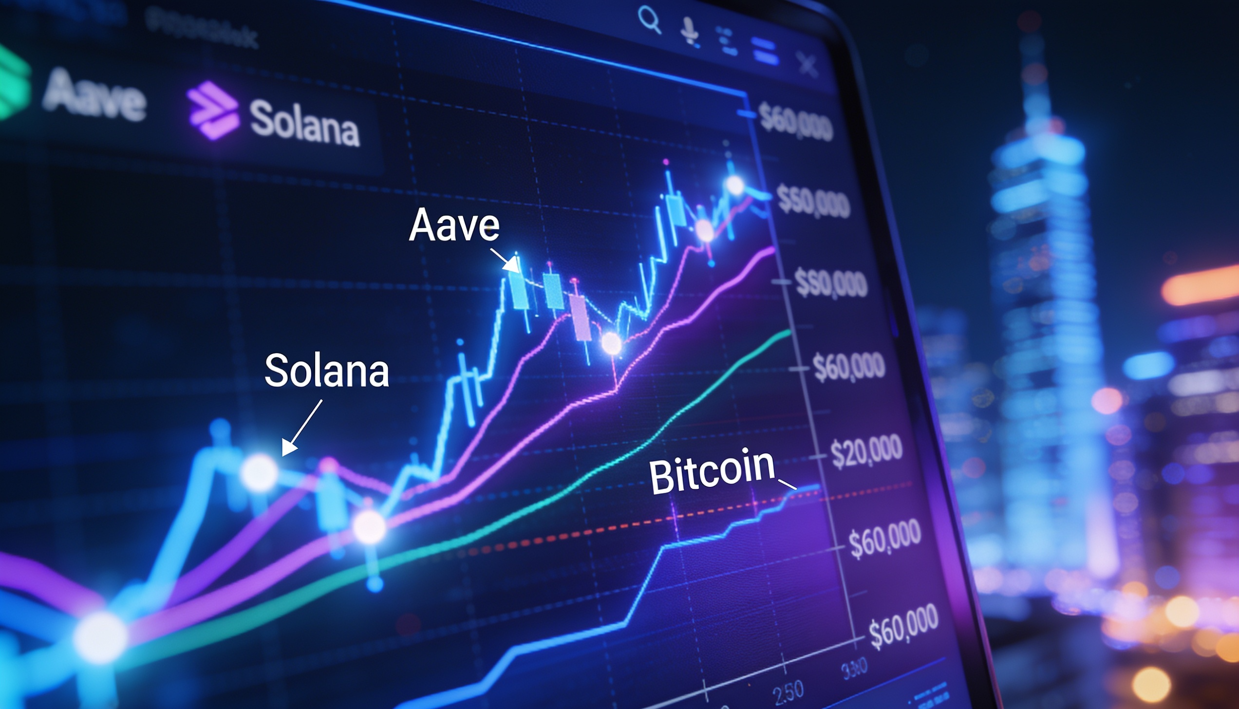 Crypto Rebound Gains Steam With Aave, Solana Tokens Leading the Charge