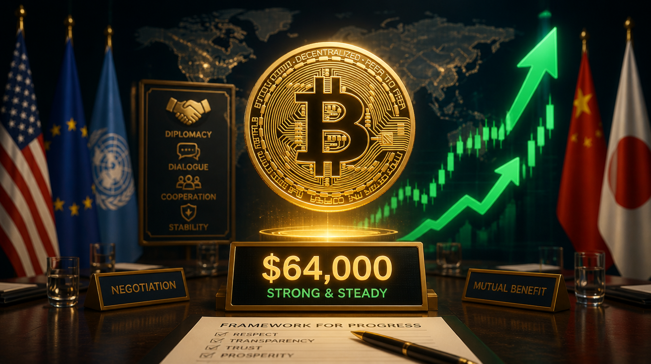 Crypto Left Behind as Bitcoin Trades Flat Near $64K Amid US–Iran Talks Momentum