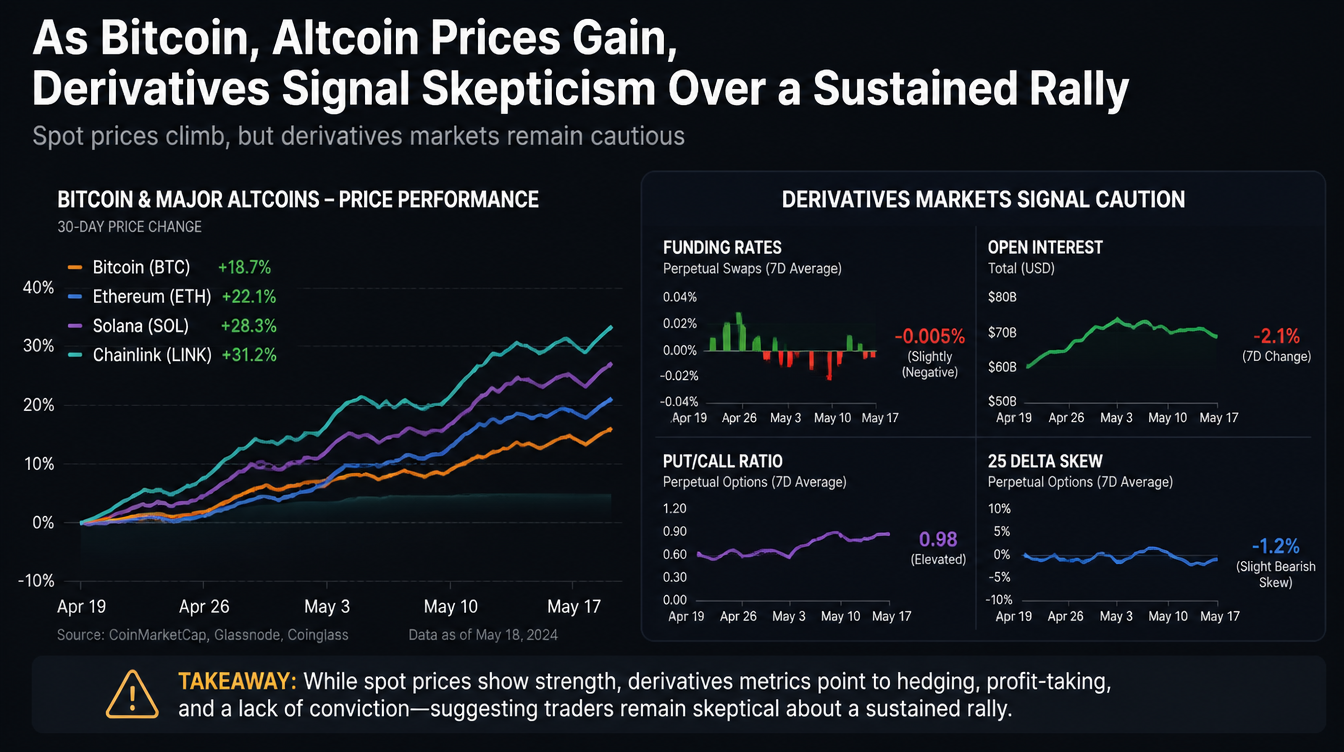 Rally in Crypto Faces Skepticism From Derivatives Market Signals