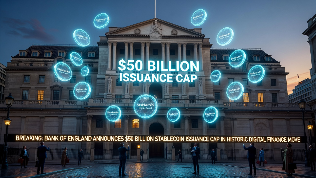 Bank of England Drops Strict Limits, Imposes $50B Stablecoin Cap