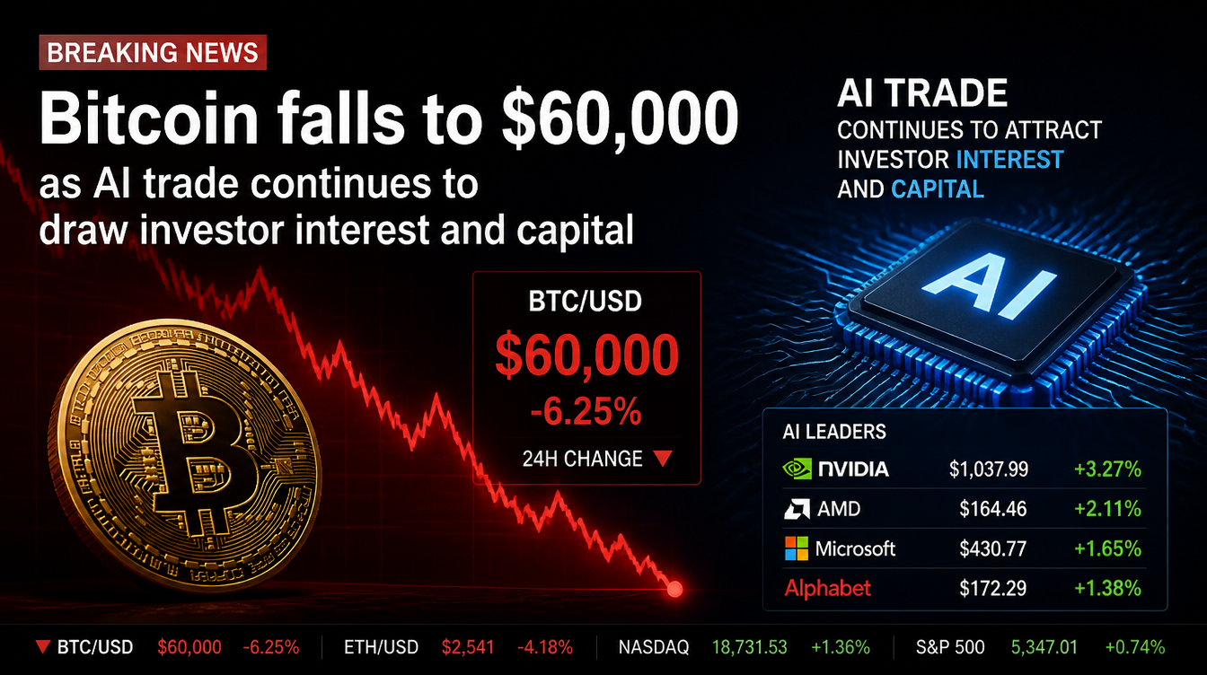 Crypto Weakens: Bitcoin Hits $60K Amid Surging AI Sector Demand