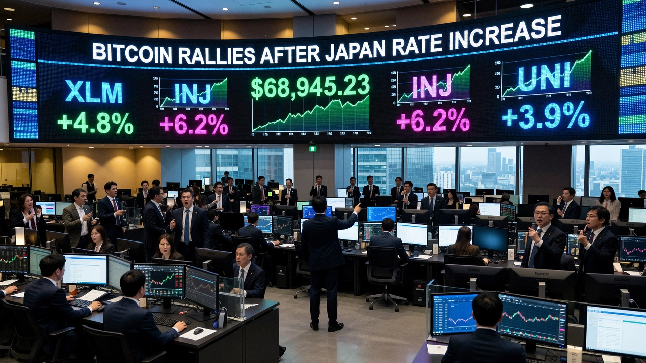 Crypto Markets Edge Higher as Bitcoin Reacts to Japan Rate Hike, Altcoins Lead