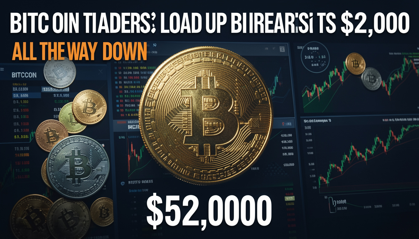 Bearish Bitcoin Bets Build Across Market With $52K Emerging as Key Downside Level