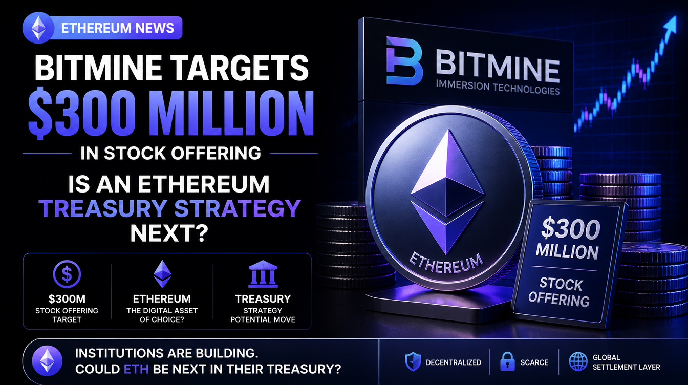 Is Bitmine Preparing an Ethereum Bet? $300M Stock Offering Fuels Speculation