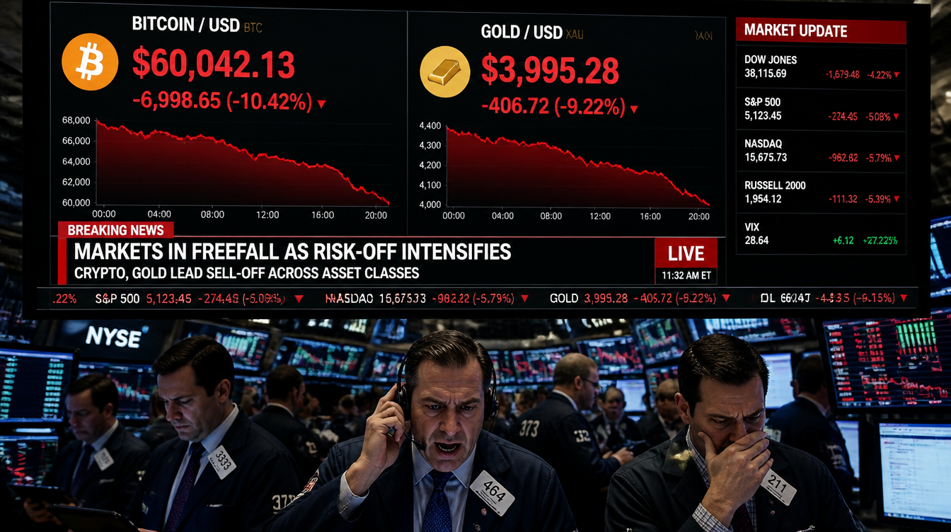 Bitcoin Tests $60,000 as Gold Falls Under Key $4,000 Level in Market Repricing