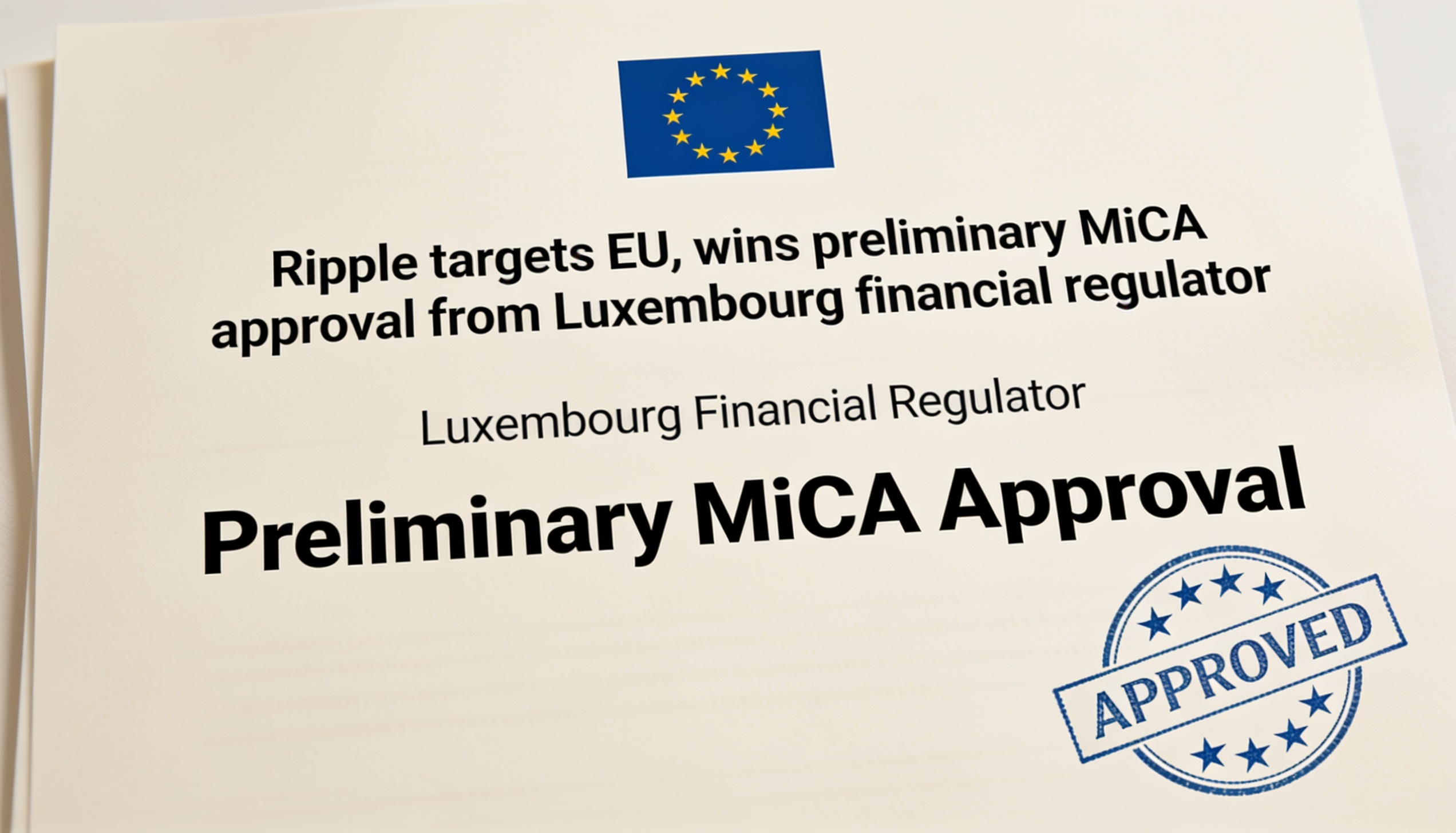 Ripple Moves Closer to EU Licensing With Early MiCA Regulatory Nod