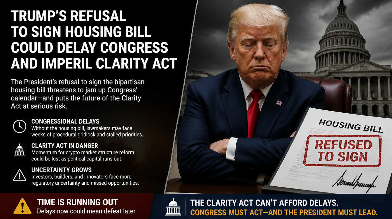 Trump’s Housing Bill Decision Could Stall Congress and Jeopardize Clarity Act Passage