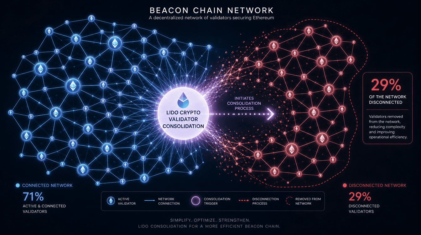 Lido Restructuring to Cut Ethereum Beacon Chain Validators by 29%