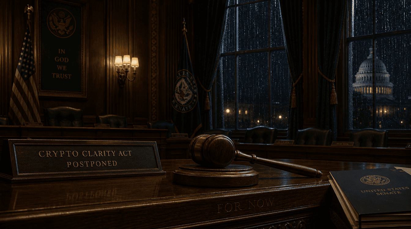 U.S. Lawmakers Pause Progress on Crypto Clarity Act