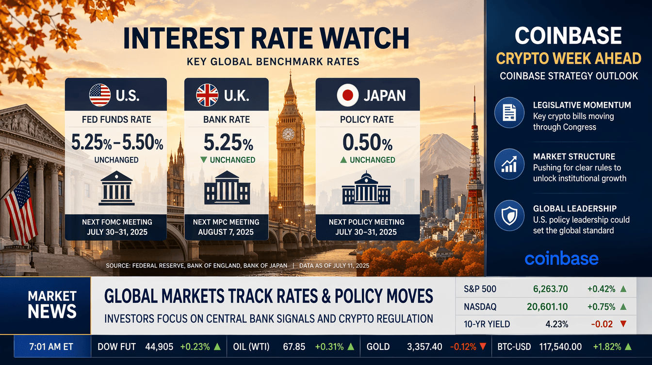 Crypto Week Ahead: Central Banks, Corporate Earnings and Bitcoin Treasury Updates in Focus