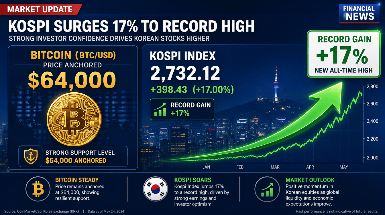 BTC Struggles for Momentum While Kospi’s 17% Rally Leaves Crypto Behind