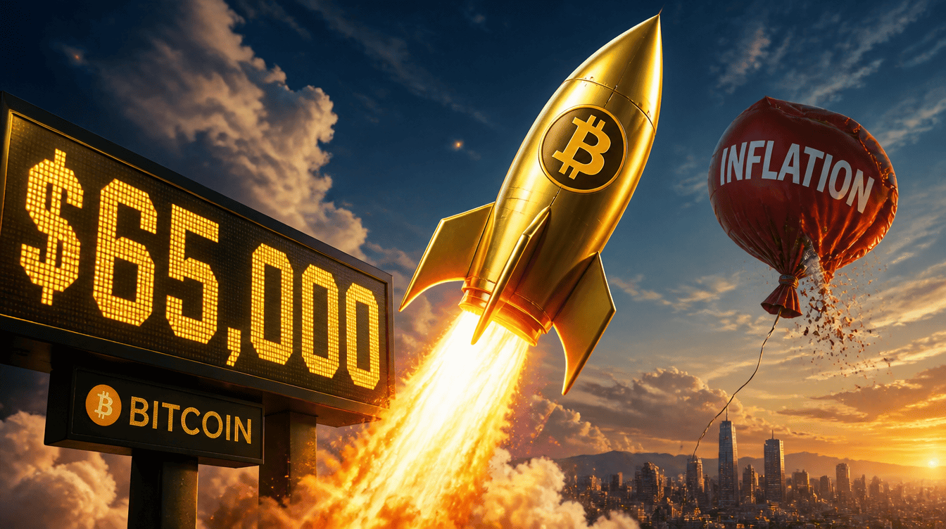 BTC Edges Up to $65,000 With Lower Inflation Taking Pressure Off the Fed