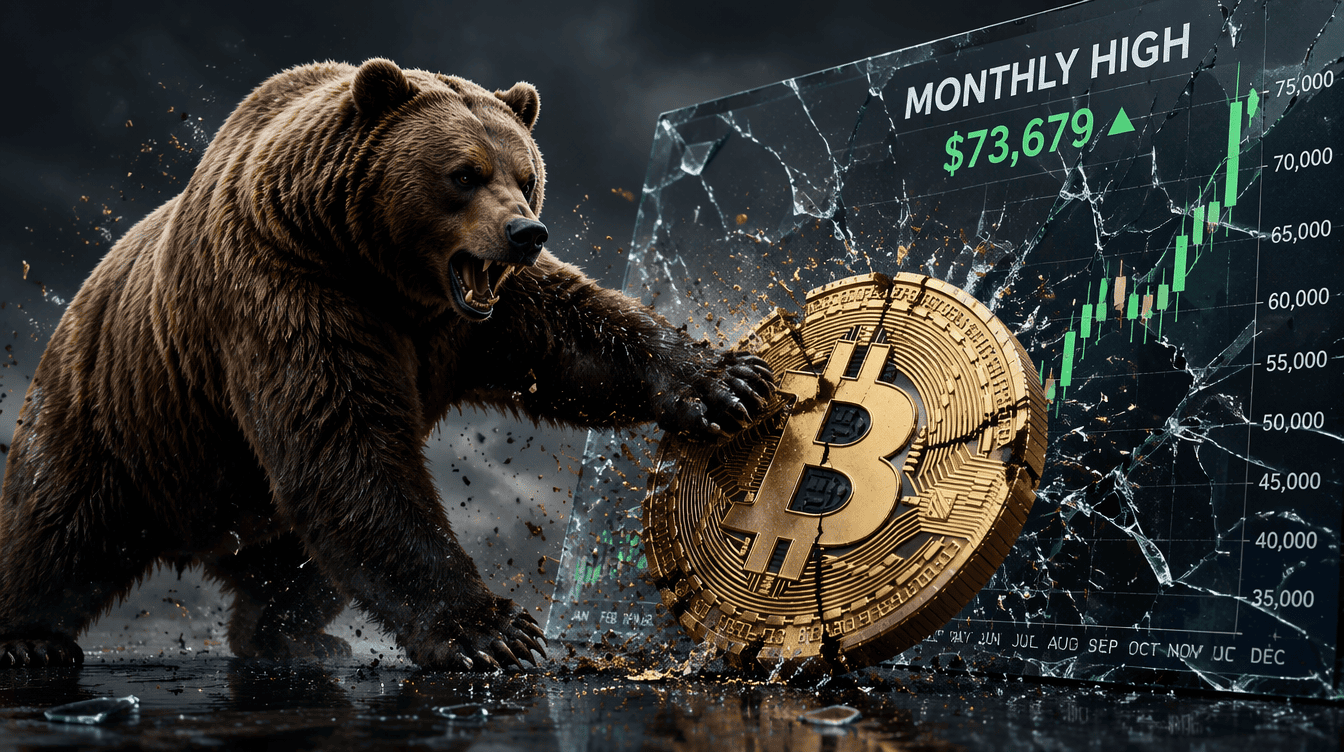 Bitcoin Drops After Monthly Breakout as Bearish Forces Return